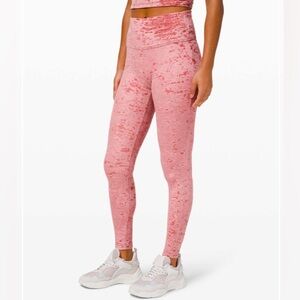 Lululemon Wunder Lounge High-Rise Tight 28" *Crushed Velvet Soft Cranberry sz2